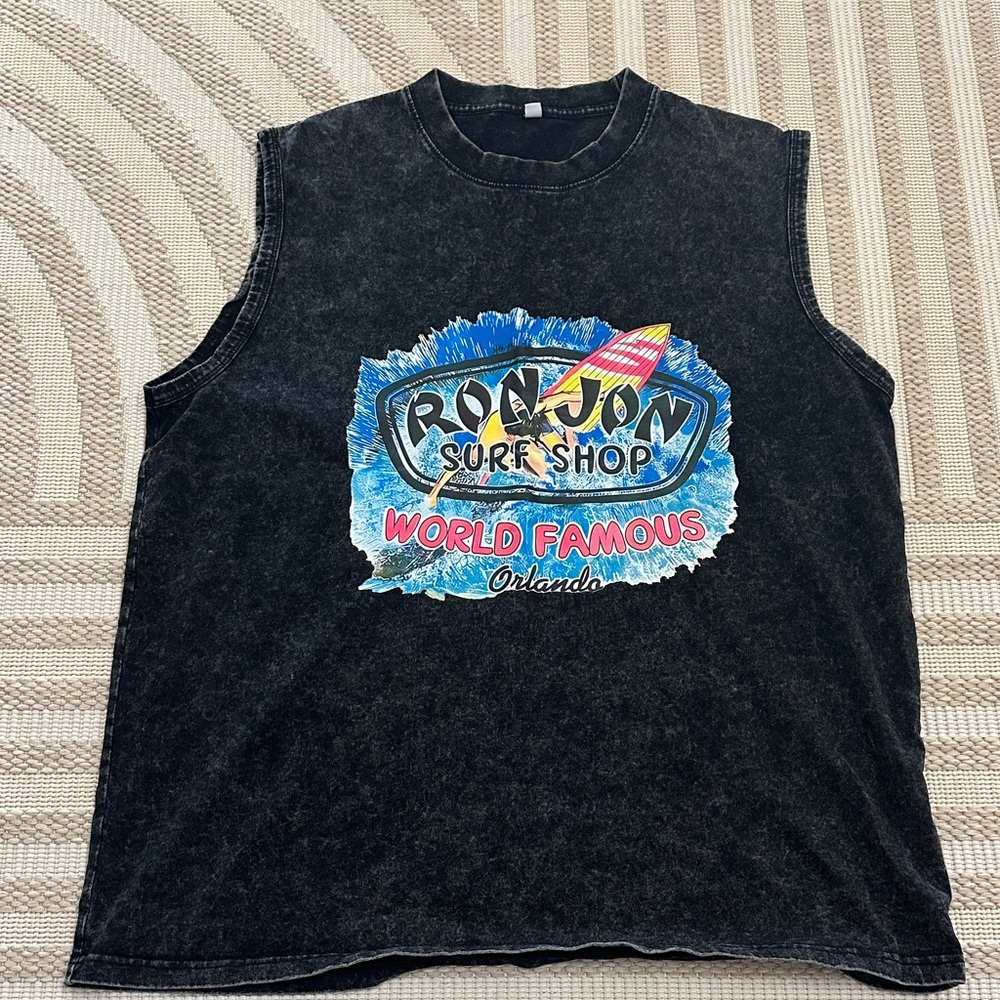 medium Ron Jon sleeveless tank pit 22 length 27.5 souvenir